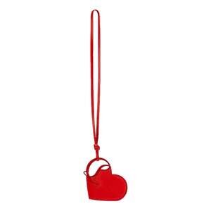 Christian Louboutin Leather Heart Loubi Red Bag Charm
